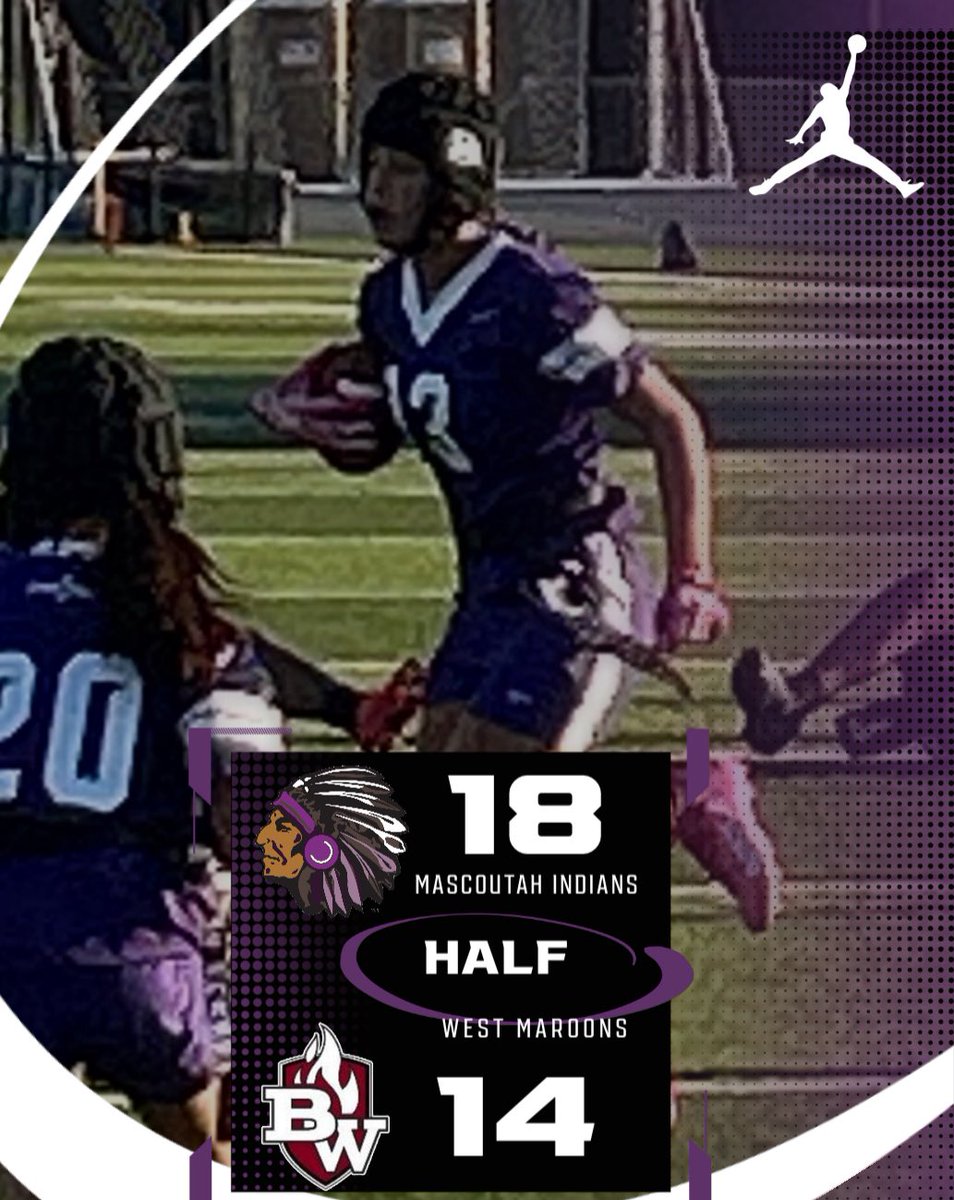 MHS19_ATHLETICS's tweet photo. A historic first half in Mascoutah! Delilah Hall scores the first ever touchdown for the Indians, and Alexis Rynders adds two more… Indians up at the half against the Maroons! https://t.co/bw7uLYgSaw
