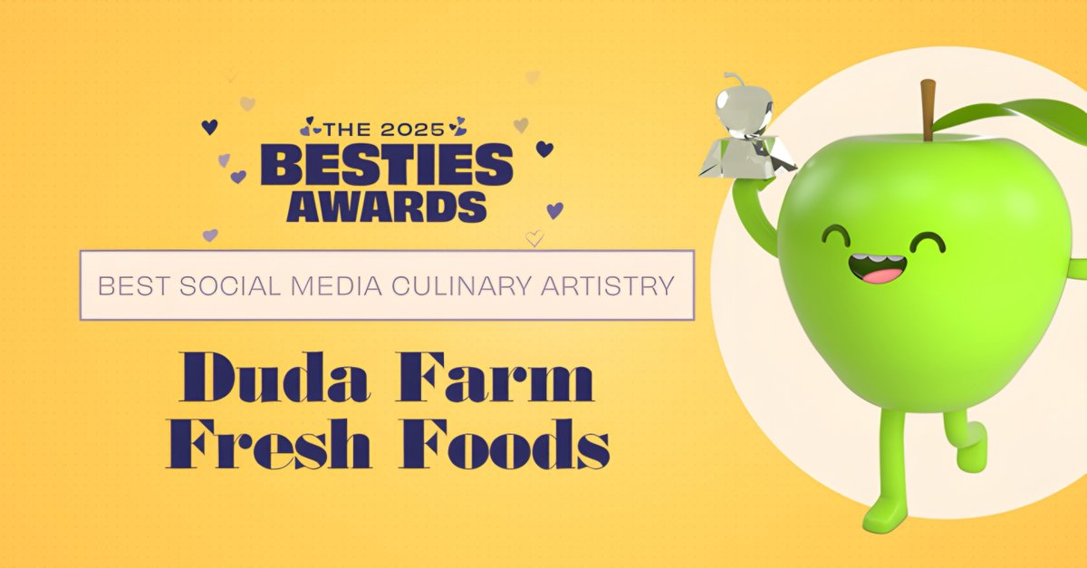 🏆 Duda Farm Fresh Foods wins Besties Award for Social Media Culinary Artistry! 🥬 
Visit ANUK with the link in bio for more.