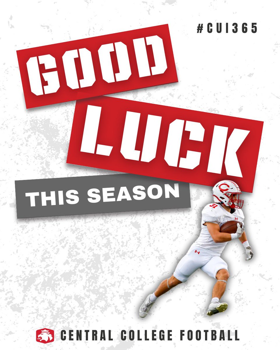 Thank you for the good luck this season <a href="/Max_Race/">Max Race</a> and <a href="/CentralDutchFB/">Central Football</a>