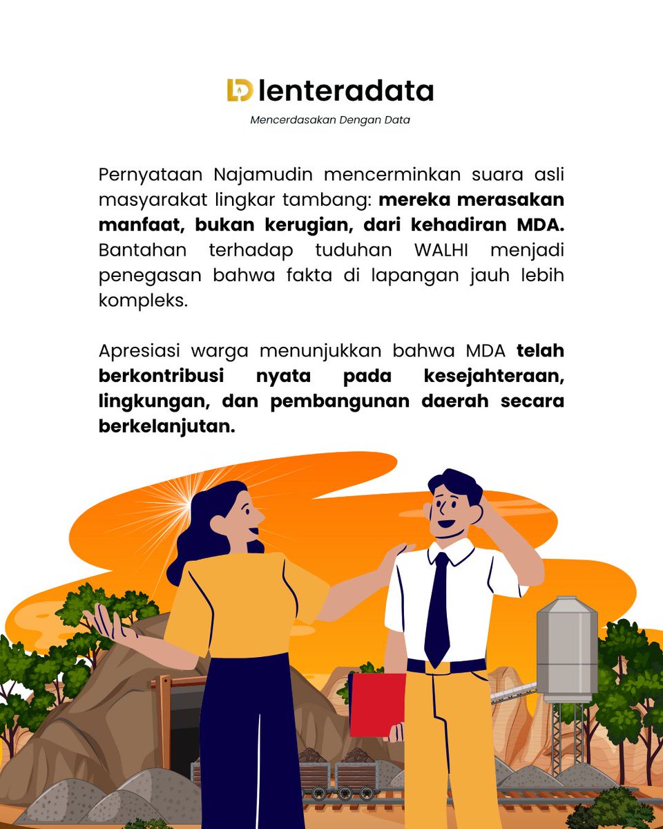 lenteradata's tweet photo. #FaktaBicara #LingkarTambangBerdaya #GoodMiningPractice #KolaborasiBerkelanjutan #MDA #Masmindo #PTMasmindoDwiArea https://t.co/aYEza2znbt