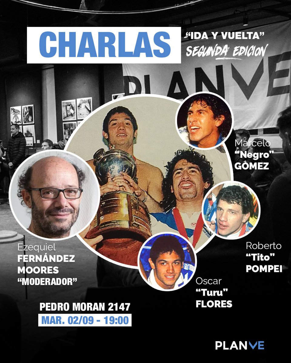PlanVelezOk's tweet image. "De Ida y Vuelta" - Segunda Edición 🔵⚪ 

Te esperamos para charlar con estos CAMPEONES DE TODOS y revivir nuestras mayores alegrías 💪🏼⭐️

👉🏼 Anotate acá: docs.google.com/forms/d/e/1FAI…

¡Una cita imperdible para toda la familia velezana! ¡Venite! 💙