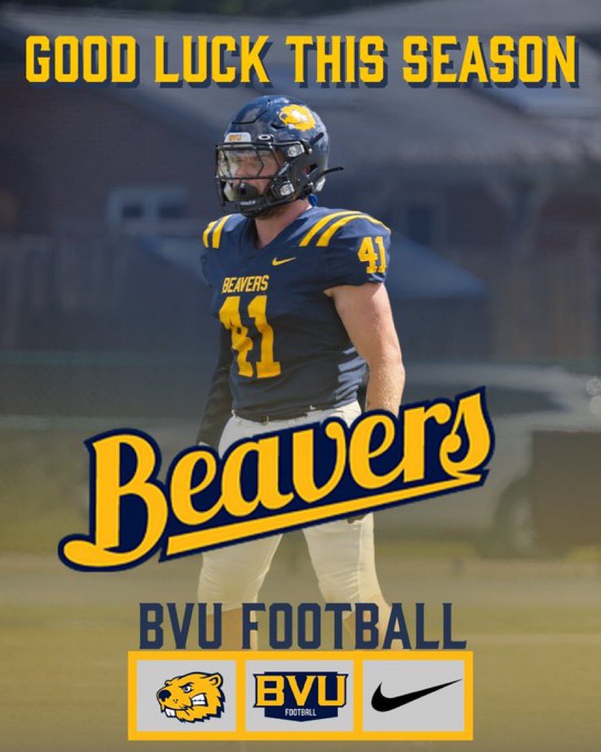 Thanks for the good luck this season <a href="/Coach_Dickinson/">Austin Dickinson</a> <a href="/BVUFootball/">Beaver Football</a>