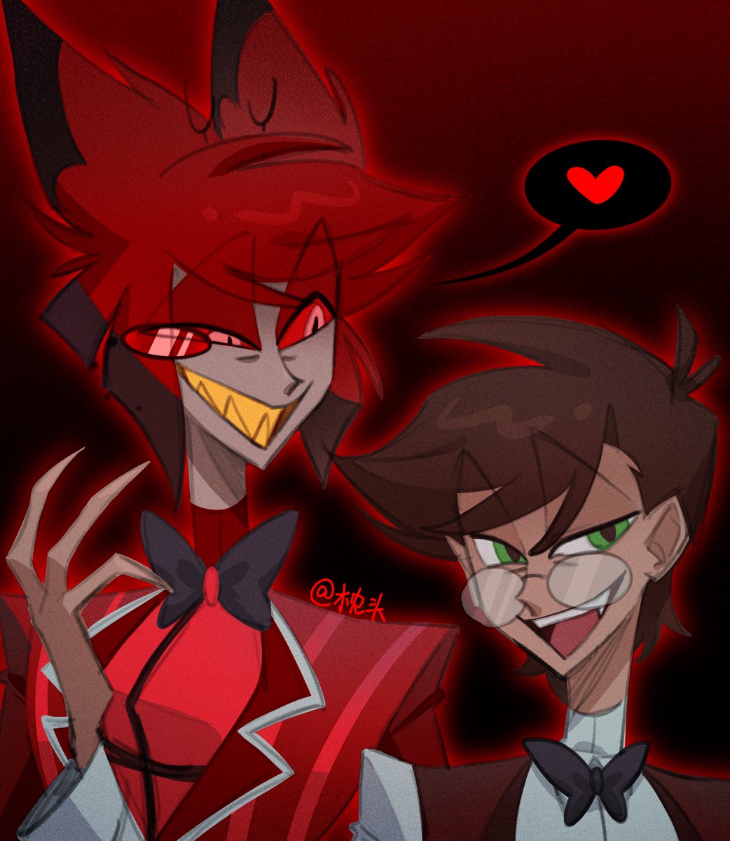 是的好久没画水仙了，但是今天七夕还是赶出来了
#HazbinHotel #Alastor #HazbinHotelAlastor #HazbinHotelFanart