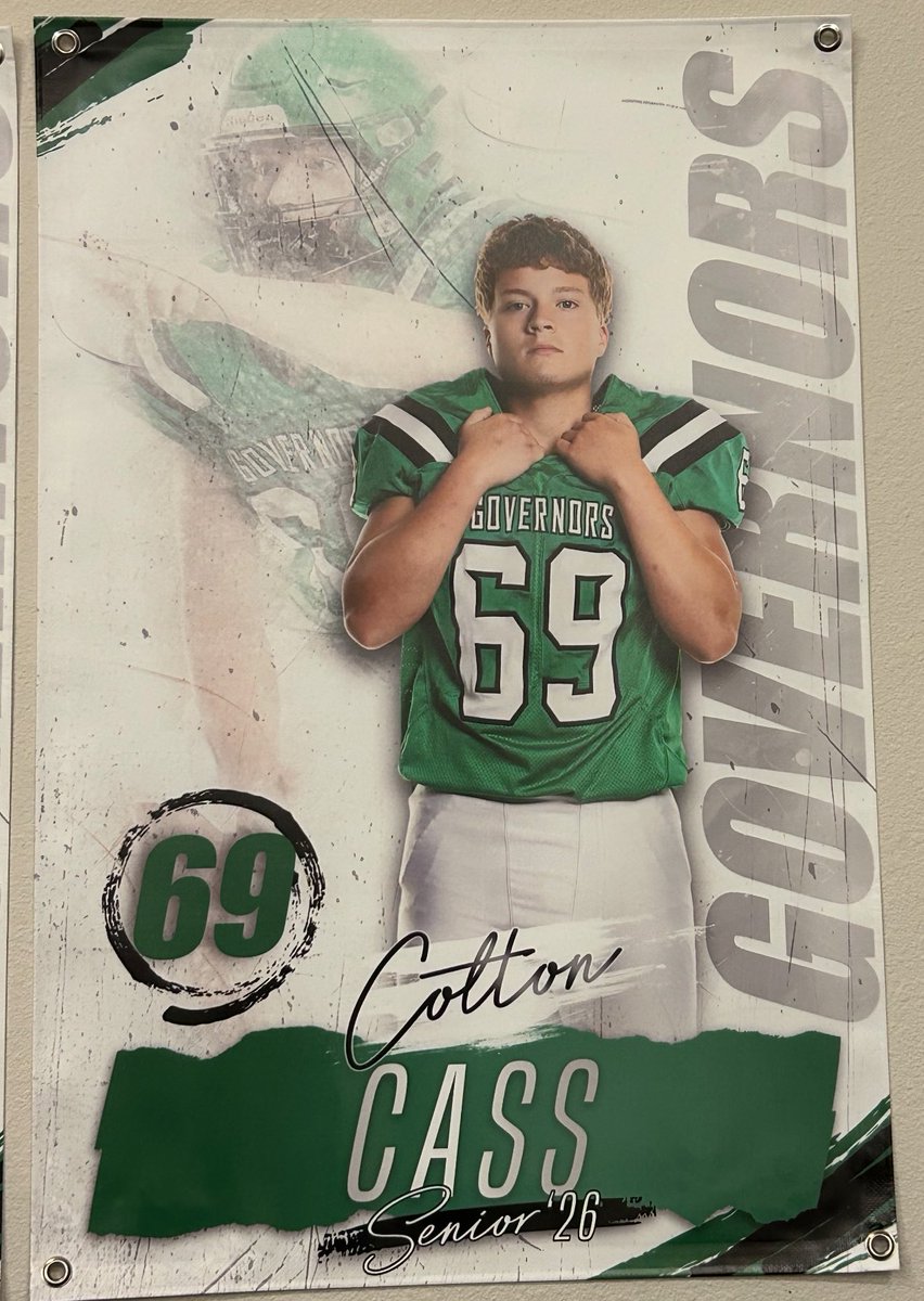 Its his year to have a banner on the field fence.