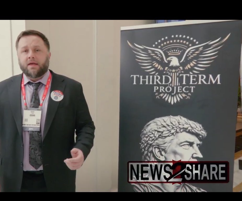 TheBirdsFault's tweet photo. To say that the #Trump2028 campaign is just a troll is to miss the larger point that this was always on the agenda.
#ThirdTermProject #CPAC https://t.co/qZW5HBdUfM