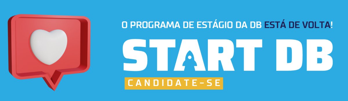 Programa Estágio START DB | 100% Remoto | 20 vagas

Inscrições até: 03 de setembro de 2025
db.gupy.io/job/eyJqb2JJZC…

COMPARTILHE!

#bolhadev
<a href="/ViUmaVaga/">Vini, do ViUmaVaga!</a>
<a href="/BolhaDevs/">#bolhadev</a>
<a href="/sseraphini/">Sibelius Seraphini</a>
<a href="/botvagas/">botvagas.com.br ➔ A sua plataforma de vagas Tech</a>