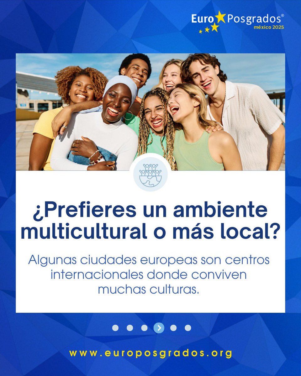 ¿No sabes qué país europeo elegir para tu posgrado?
🎓 Esta guía te da 3 claves para orientarte según tu perfil académico

📍 CDMX – 8 de nov
📍 Mérida – 11 de nov

¡Entrada libre!
🔗 Regístrate en
europosgrados.org

#PosgradosEuropa#EuroPosgrados2025#EstudiaEnEuropa