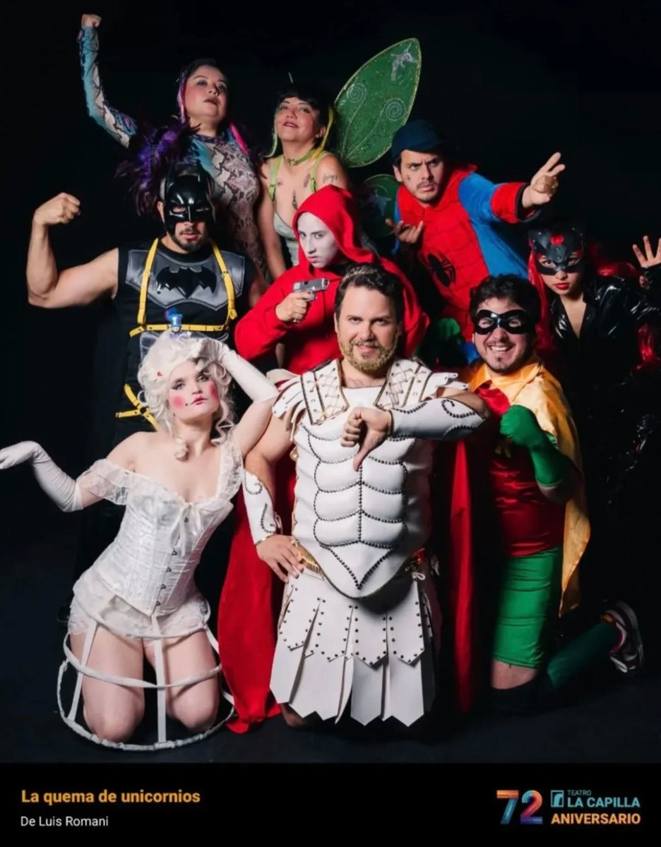 ¿Qué sucede en una fiesta de Halloween en el Olimpo cuándo los protagonistas desatan un torbellino de emociones, secretos, venganzas y revelaciones? 

Últimas funciones de “La Quema de Unicornios" de <a href="/LuisRomanii/">Luis Romani</a> en <a href="/LaCapillaTeatro/">Teatro La Capilla</a> 
Viernes y sábados
#FinDeSemana