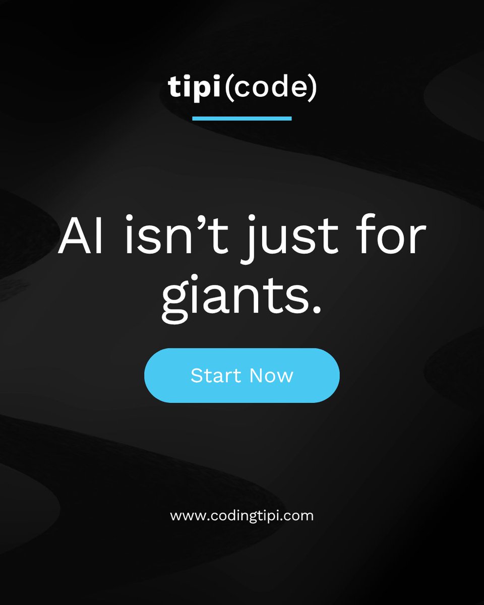tipi_code's tweet image. 🌃 AI isn’t out of reach.
We help early-stage teams unlock its power without big budgets or in-house data science teams.
#StartupAI #AIAccessible