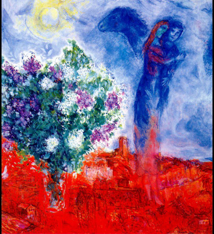 artistchagall's tweet photo. Lovers over Sant Paul #artbots #chagall https://t.co/Hm7ubPb3pK