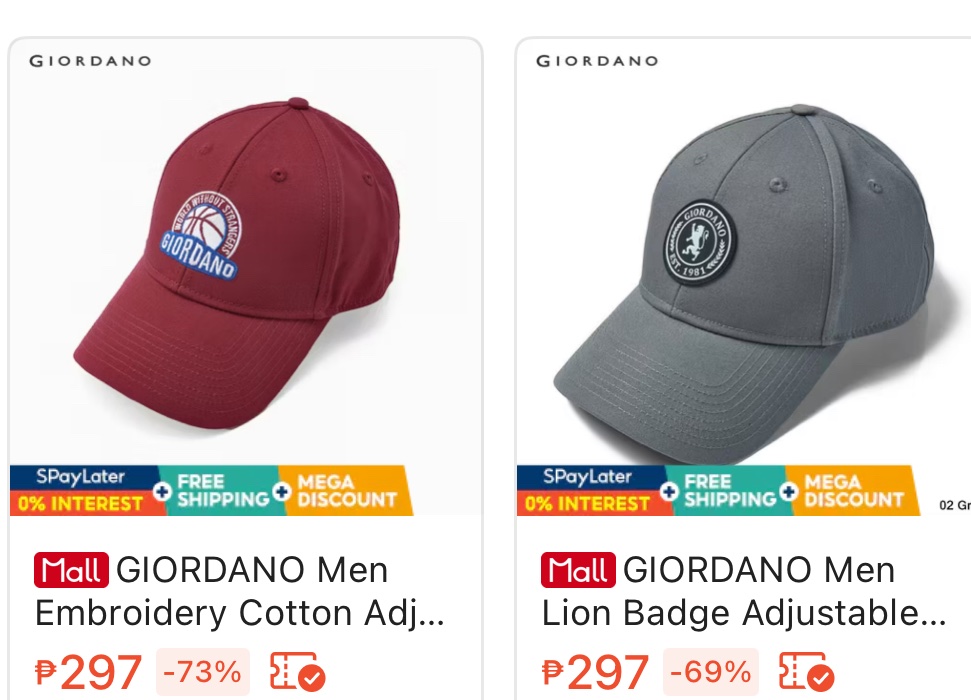 sale giordano cap
1. s.shopee.ph/10t6Hq8Ab3
2. s.shopee.ph/50PF3DiZwR