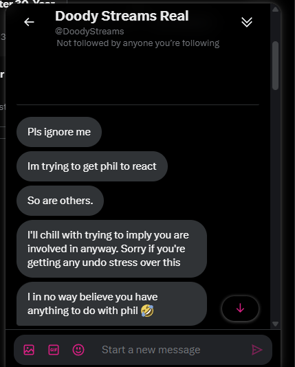 Even the person that made the video does not actually think I have anything to do with this. It's just framed that way for views.
But again, I cannot control this persons actions and I am not involved and have not interacted. Going back to minding my own business now.