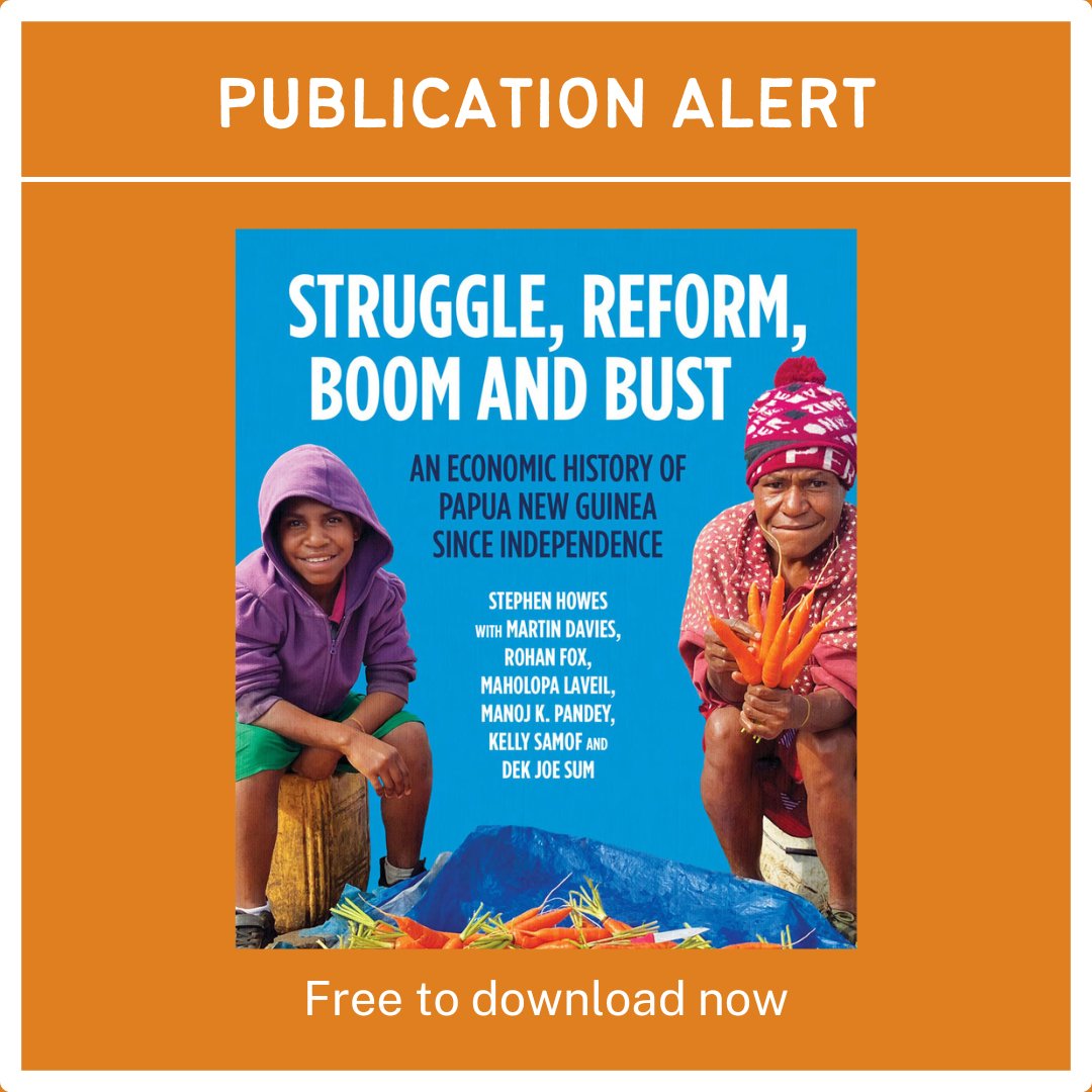 ‘Struggle, Reform, Boom and Bust’ blends economic policy and institutional analysis through the lens of modern economic theory and offers fresh insights that reflect recent developments and reforms. Written by authors from ANU &amp; UPNG led by @StephenRHowes.
press.anu.edu.au/publications/s…