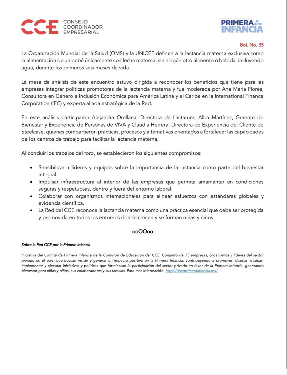 cceoficialmx's tweet photo. #Comunicado | La #RedCCE por la Primera Infancia refrenda su compromiso con la lactancia materna como eje de bienestar y desarrollo infantil 👧🏻👶🏻🇲🇽 https://t.co/3ofROITkJ1
