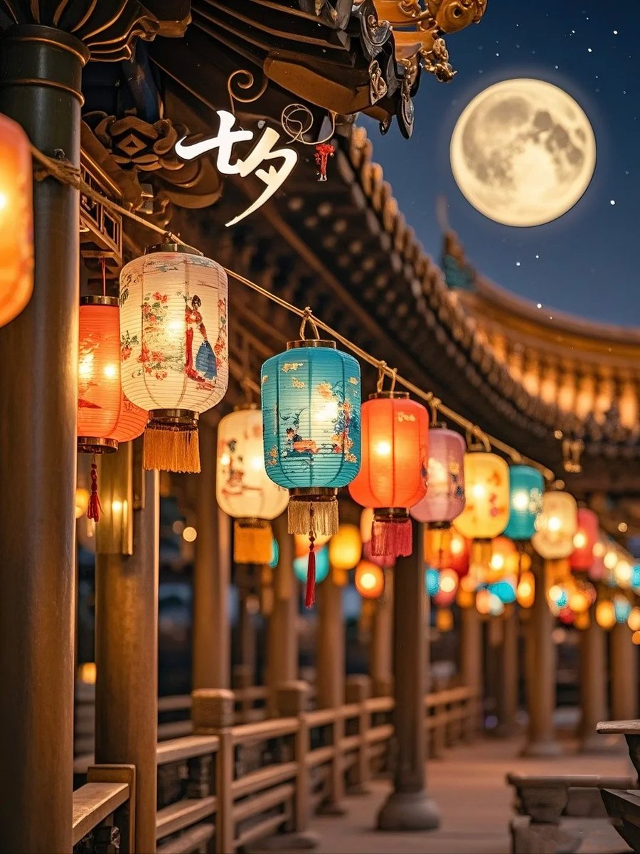 但愿人长久，千里共婵娟。
——北宋•苏轼《水调歌头》
Happy Chinese Valentine's Day!🌹🌹🌹🎈🎈🎈🍓🍓🍓