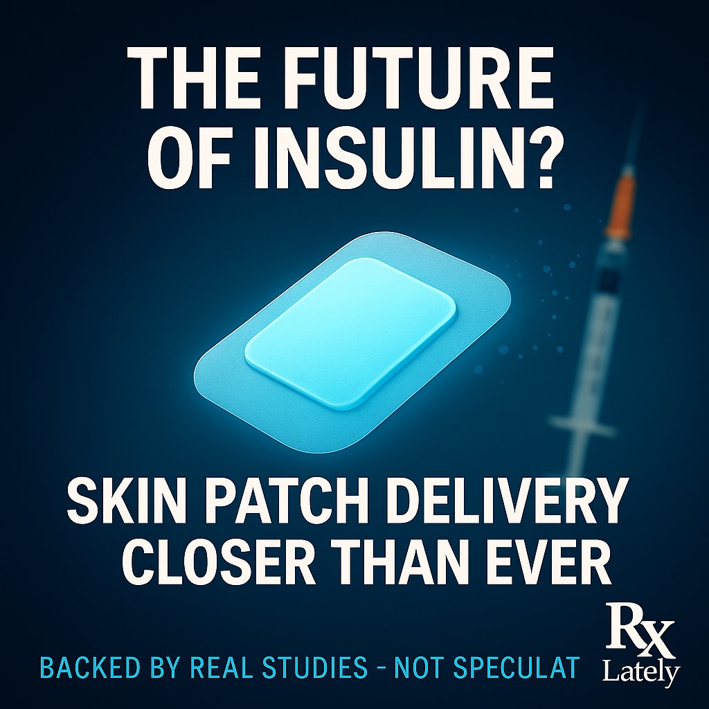 rxlately's tweet photo. Insulin without injections?

FDA-cleared patch pumps like CeQur Simplicity® and V-Go® are here today.
Microneedle insulin patches are showing promise in early studies.
A true needle-free skin patch is still in development.

Source: JAMA Netw Open 2024
#DiabetesCare #Endocrinology https://t.co/j7P5Ar61Lm