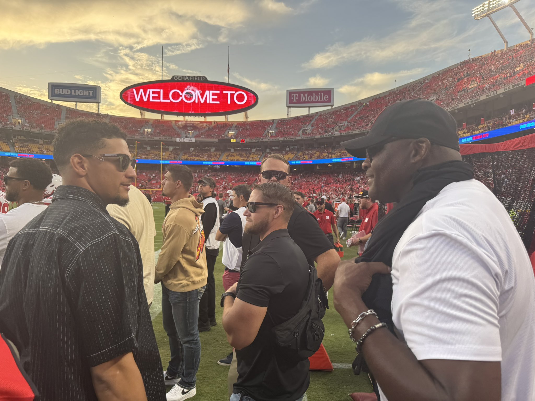 GzescEeXEAAT3Ur?format=jpg&name=large Fans Lose It After Patrick Mahomes Shows Up on Nebraska Football Sideline in Shocking Cameo