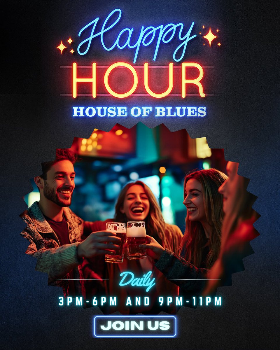 🎵 Coming to a show at our House? 🎶 Why not hit the restaurant beforehand from 3PM - 6PM or for a post show sandwich from 9PM - 11 PM?! 🎸 

*Available