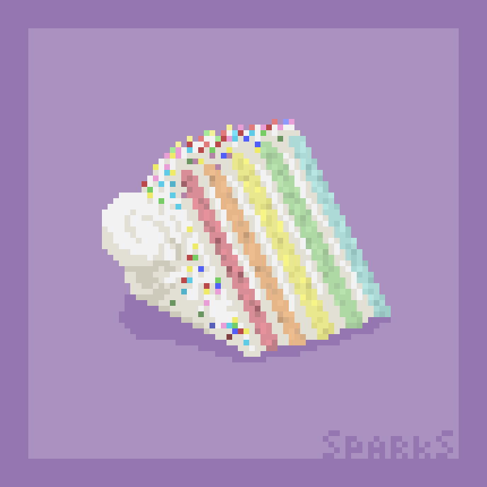 cheesepuff82's tweet photo. Doing a weekly pixel challenge this week is #cakeslice
#WeeklyPixelJourney #pixelart https://t.co/Pvt7YPpGb0