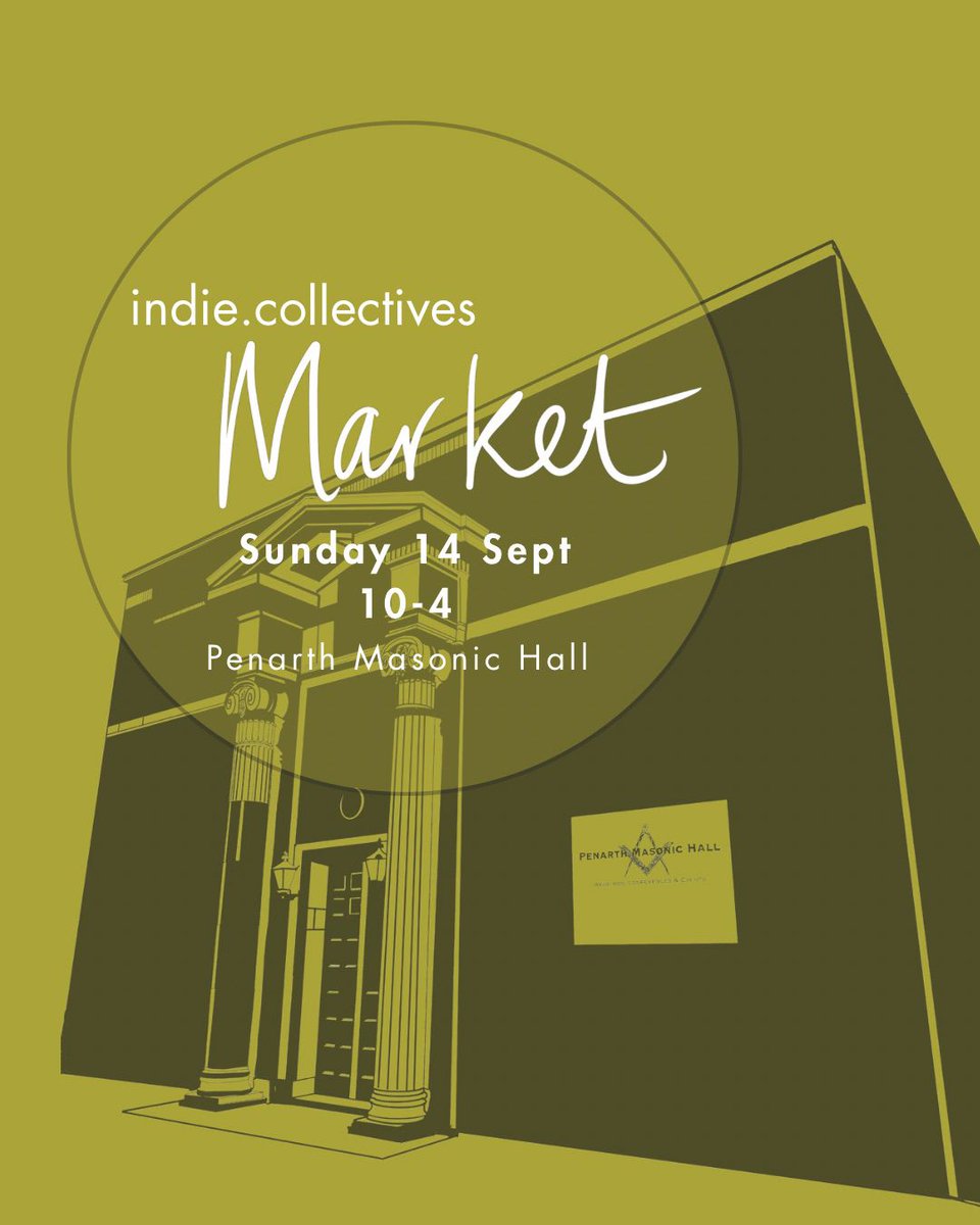 Come to our Indie Collectives Market on Sunday 14 September 10am to 4pm at Penarth Masonic Hall, Stanwell Road. Support local independent traders. Come to our heritage building &amp; Wedding venue <a href="/penarthlibrary/">Penarth Library 📚🏳️‍🌈</a> <a href="/HmcgPenarth/">Penarth Coastguard</a> <a href="/PenarthTourism/">Penarth Tourism Assn</a> <a href="/Penarthtowncen1/">Penarth Town Centre</a> <a href="/PenarthAthletic/">Penarth AthleticClub</a>