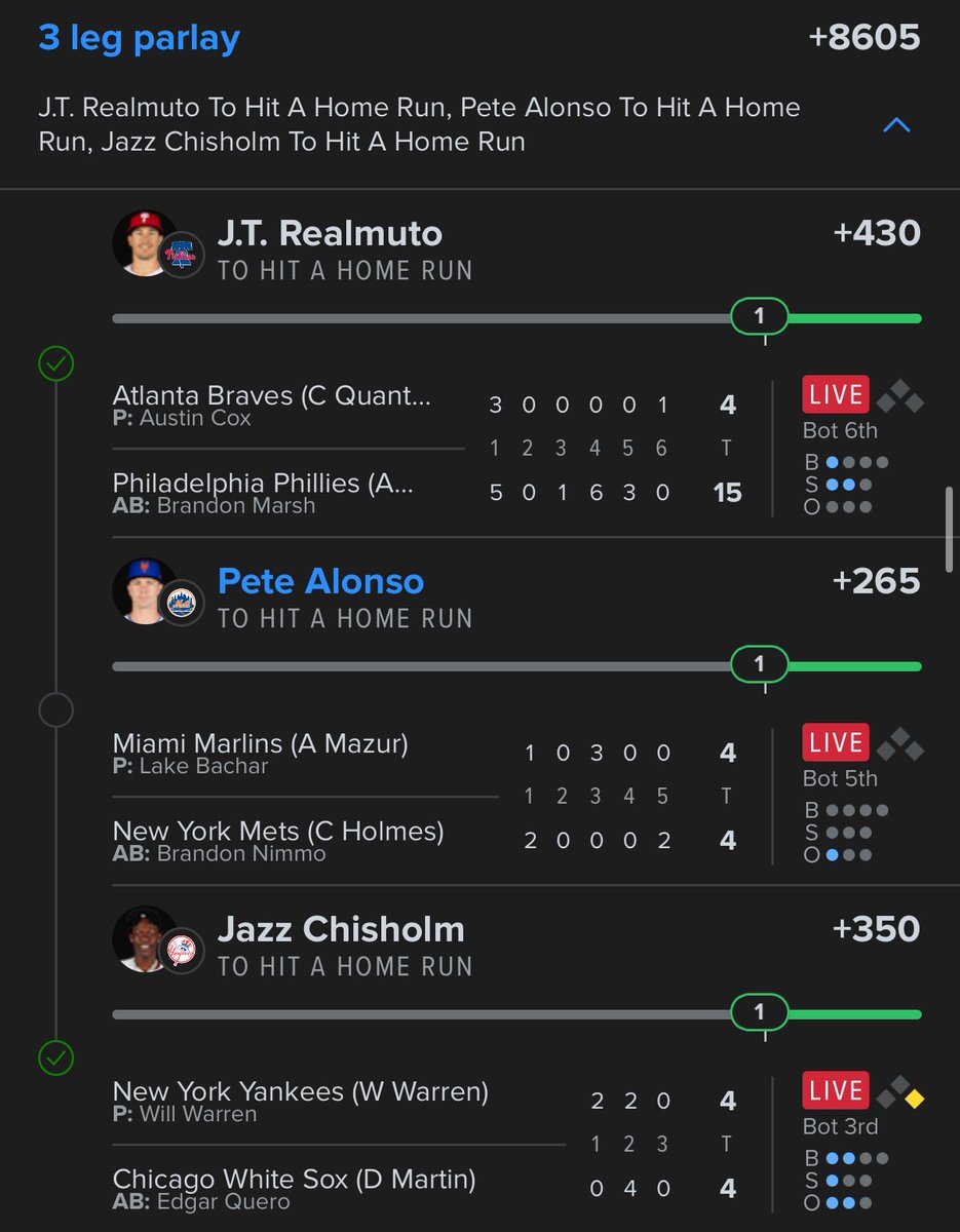 50$ TO 10 PEOPLE WHO LIKE/RT ❤️♻️

4 DINGER LAYS CASHED IN 1 DAY 🤯

+8605 ✅✅✅
+1834 ✅✅✅
+1497 ✅✅✅
+1088 ✅✅✅

MUST BE FOLLOWING <a href="/A11Bets/">A11 Bets</a> 🏆

DROP UR CASHAPP/PAYPAL/ZELLE 🤑