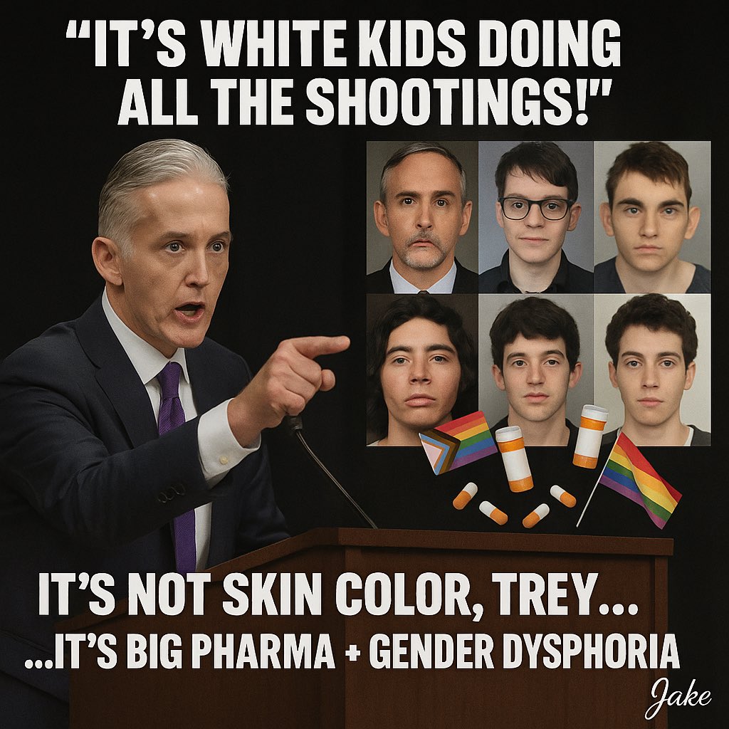 Jake (@jakecan72) on Twitter photo Somebody pull his card:
<a href="/TGowdySC/">Trey Gowdy</a> on Fox: “It’s almost always young white males behind shootings. Time to choose between freedom or protecting children.”
🚨 False. The Minneapolis shooter identified as female. Minnesota already has a red-flag law.
Stop race-baiting, Trey. It’s Somebody pull his card:
<a href="/TGowdySC/">Trey Gowdy</a> on Fox: “It’s almost always young white males behind shootings. Time to choose between freedom or protecting children.”
🚨 False. The Minneapolis shooter identified as female. Minnesota already has a red-flag law.
Stop race-baiting, Trey. It’s
