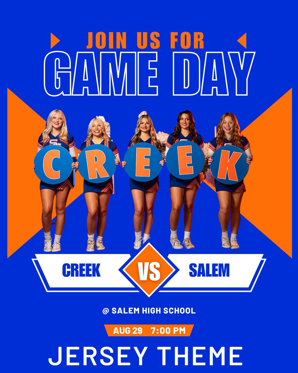 Join us this Friday @ Salem! Let’s go Creek!