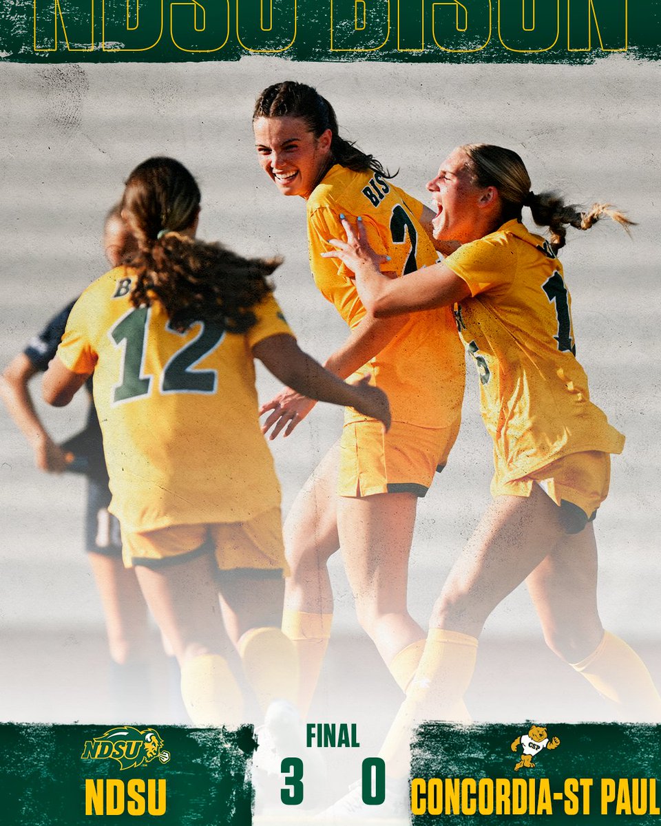 Bison Win!! NDSU opens the home schedule with a 3-0 win!! 🤘 #GoBison