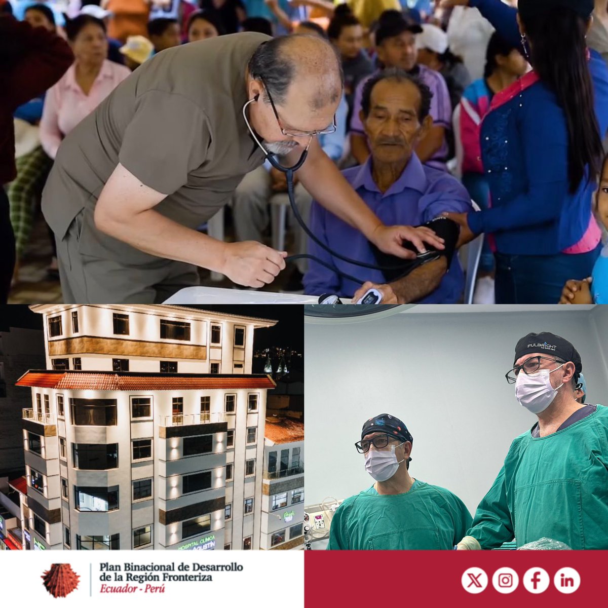 🤝 Desde el Plan Binacional Capítulo Ecuador felicitamos al Hospital Clínica San Agustín por sus 66 años 🏥💙.
Un aliado estratégico en Loja, ciudad frontera que inspira con su servicio y compromiso 🙌.