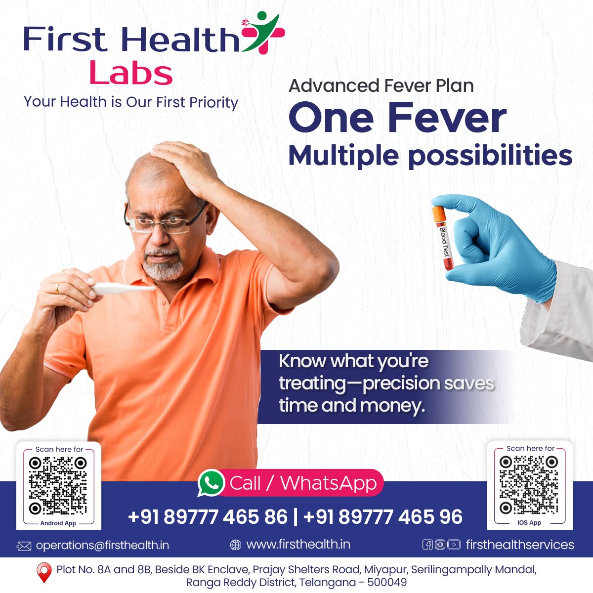 firsthealthlabs's tweet image. Don’t ignore that fever — it could be more than seasonal. 
First Health Labs' Advanced Fever Plan helps detect the cause early for faster recovery.
Trust expert lab care.

Visit us: firsthealth.in
Contact us: +91 89777 465 86

#FirstHealthLabs #AdvancedFeverPlan