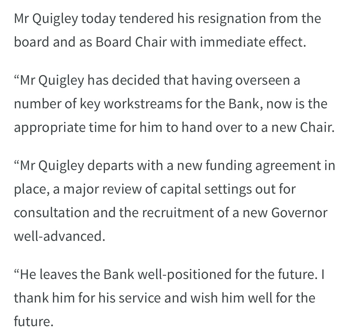 Great news that - at last - Quigley has gone and MoF says she would have asked for his resignation if he’d not v belatedly submitted it.

But….these words are v similar to the utterly misleading ones in Quigley’s statement when Orr resigned…

beehive.govt.nz/release/depart…