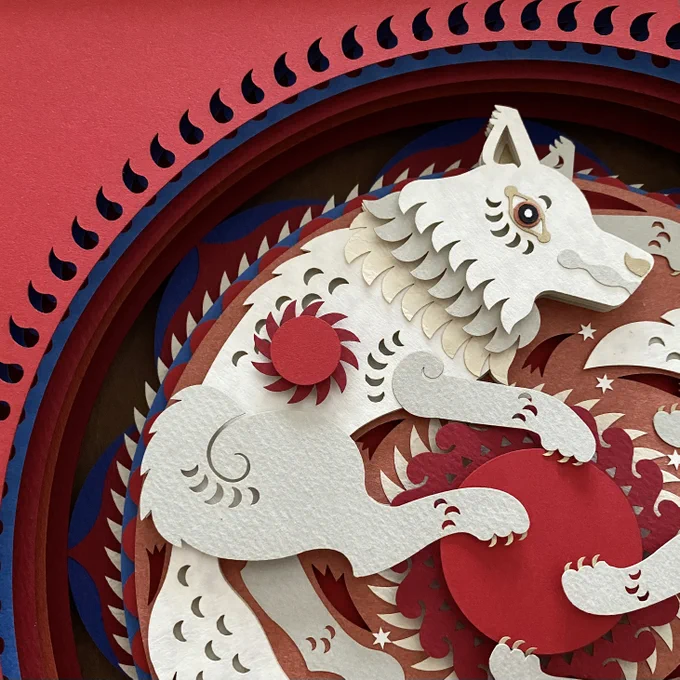 秋からのいくつかの出展に向けて毎日切り絵制作中です〜 家は紙だらけ