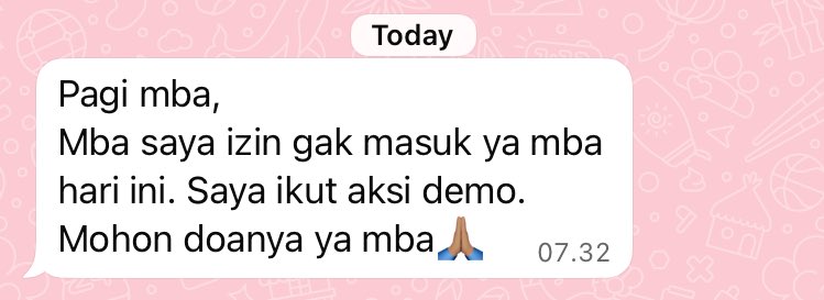 mayaamalia's tweet photo. Intern ku yang hari ini turun ikut demo di polda. Stay safe, doa kami padamu🙏🏼 https://t.co/UKLVNeEbph