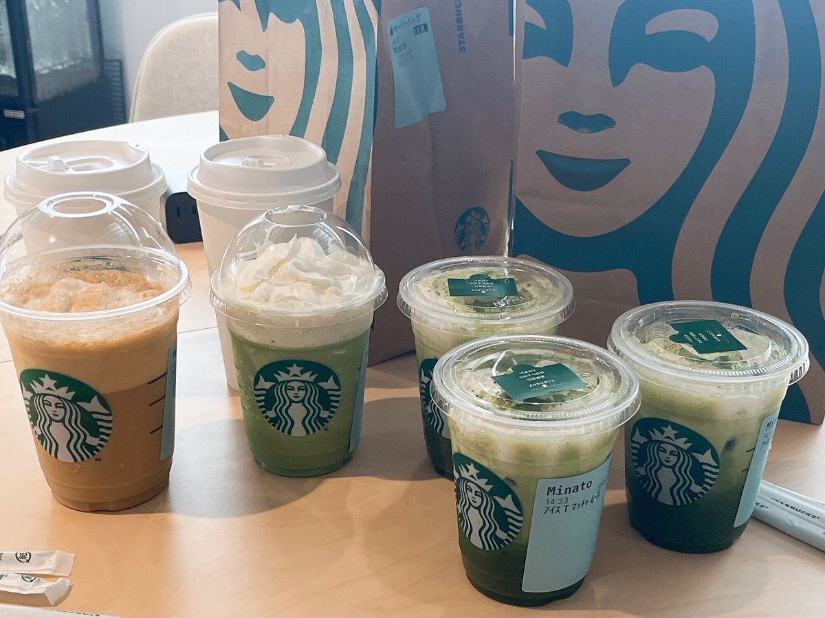 minato_inc's tweet photo. 福利厚生のmiiveを使ってスタバのドリンクを注文しました🥤✨
「涼み抹茶ムースティー」抹茶が濃くておいしいです！
#Minatoの日常 https://t.co/r4clqPlLq5