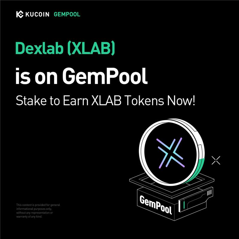 kucoincom's tweet image. 🎉 @Dexlab_official $XLAB joins #KuCoinGemPool!
 
Stake #USD1, $KCS, or $XLAB in dedicated pools to farm $XLAB rewards.

Stake today, earn tomorrow — let your assets grow with Dexlab on #KuCoin. 🌱
 
👉 Start farming now:  kucoin.com/gempool/XLAB?u… 

#KuCoinGemPool #XLAB