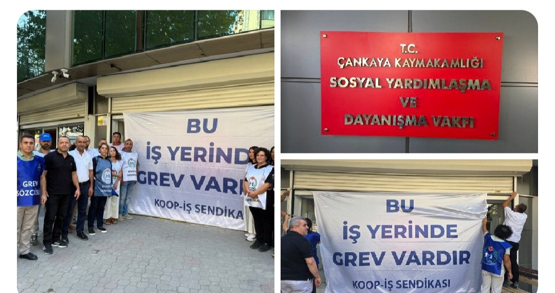 Emrahtr15708753's tweet photo. GREVİMİZ BAŞLIYOR 

YAŞASIN İŞÇİLERİN BİRLİĞİ✊️
Sosyal yardımlaşma ve dayanışma vakıflarında emek veren çalışanlar, alın terinin karşılığını alamadığı için bugün grevdeler.Emeğe saygı, hakça paylaşım için omuz omuza
#SYDVBugünGrevde
@KOOPISSENDIKASI 
@alemdareyup 
@metinguney10 https://t.co/oaTdMoQAEH