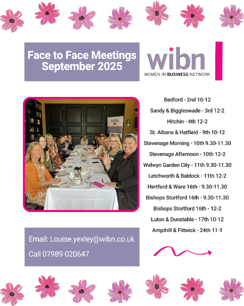 We have been members of The Women in Business Network for many years. They have a range of inperson events, online and special events.Networking has really helped grow and develop our business. Here are the upcoming WIBN Events for September - contact wibn.co.uk/page/Louise_Ye…