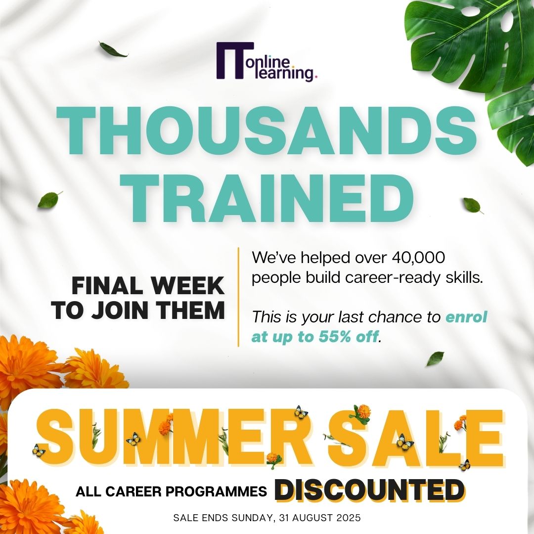 IT_PM_Training's tweet image. We’ve helped 40,000+ people build career-ready skills.

This is the final week to save up to 55% on all programmes.

Explore Cyber, HR, IT, Data &amp;amp; more → shop.itonlinelearning.com

#CareerChange #TechTraining #OnlineLearning #ITonlinelearning #SummerSale #LastChance