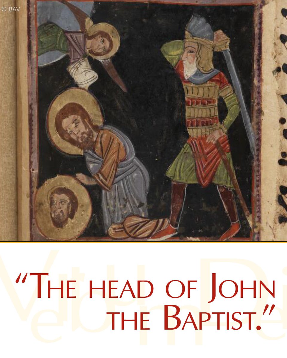 Gospel of the Day (Mark 6,17-29)

John had said to Herod, "It is not lawful for you to have your brother's wife."
Herodias harbored a grudge against him and wanted to kill him but was unable to do so.

vaticannews.va/en/word-of-the…