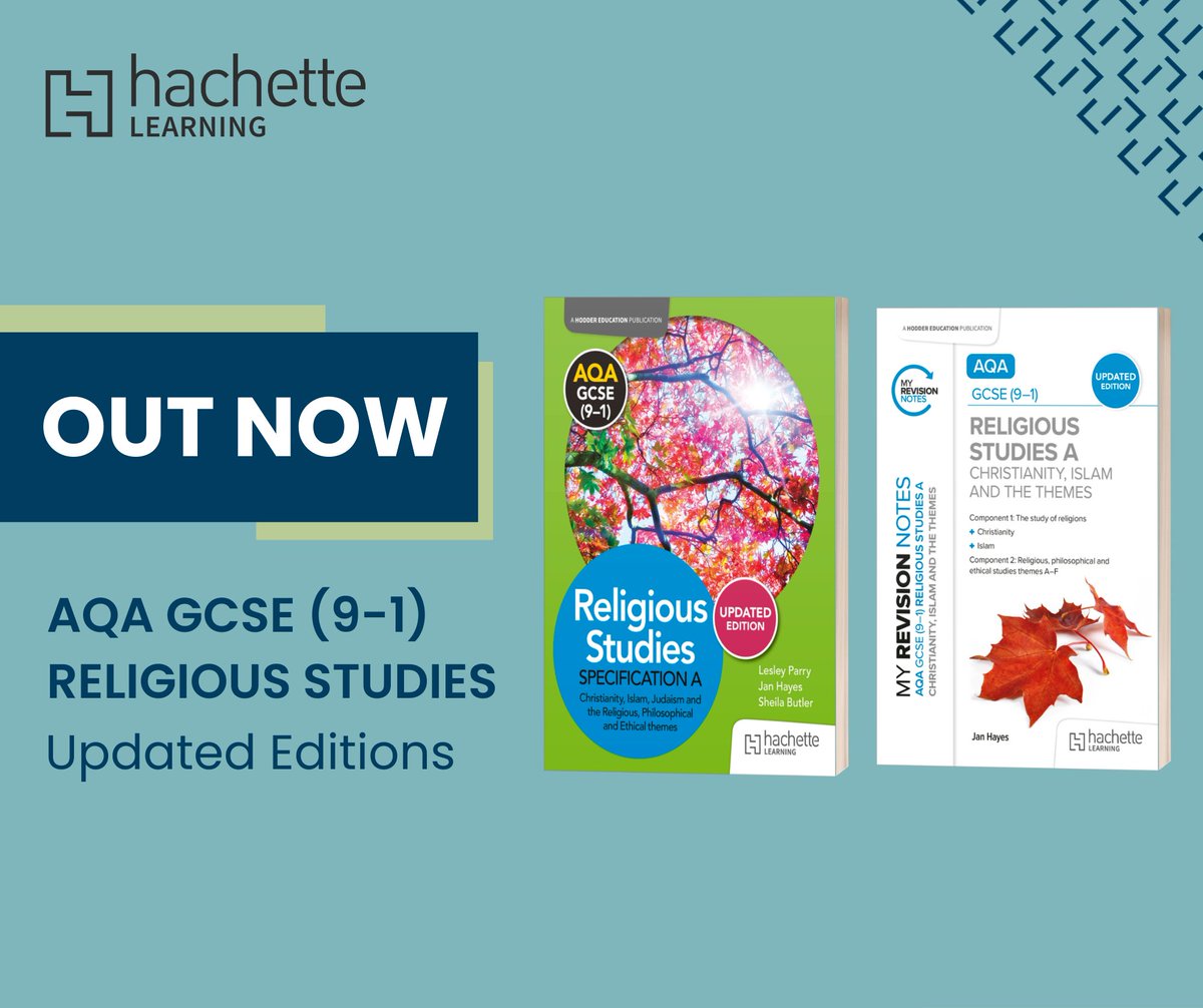 Our updated AQA GCSE (9-1) Religious Studies resources are now available!

Follow the links below to find out more 👇

Explore the Workbook: bit.ly/4n0u9wX
Explore My Revision Notes: bit.ly/45Ez7tF