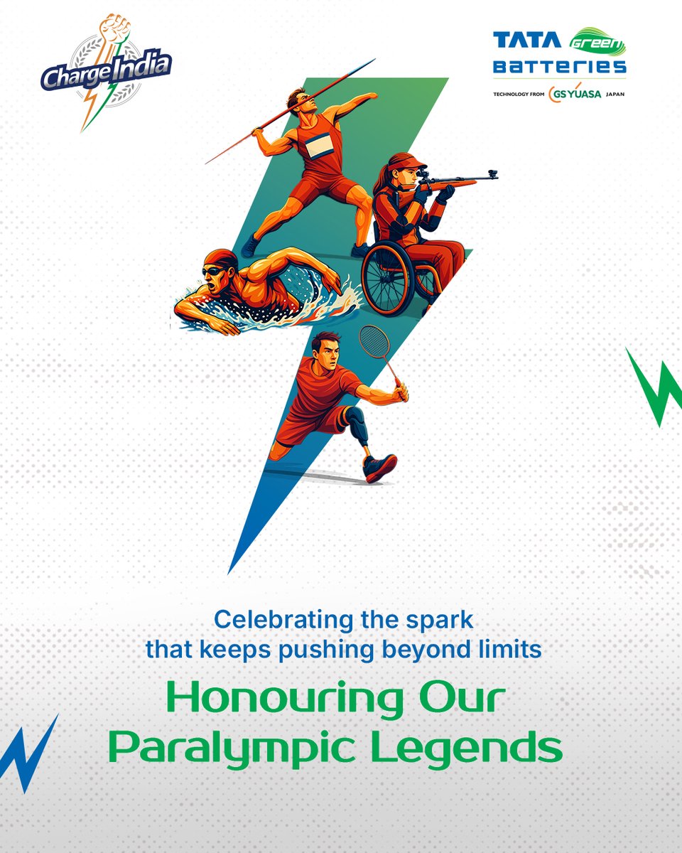 Tatagreenbatery's tweet photo. ⚡The journey of our Paralympic legends proves that limits are only illusions. Beyond medals, beyond milestones - lies the spark of courage that keeps pushing boundaries. These Legends remind us that true greatness begins where limits end. https://t.co/XZ3kaZPwhk