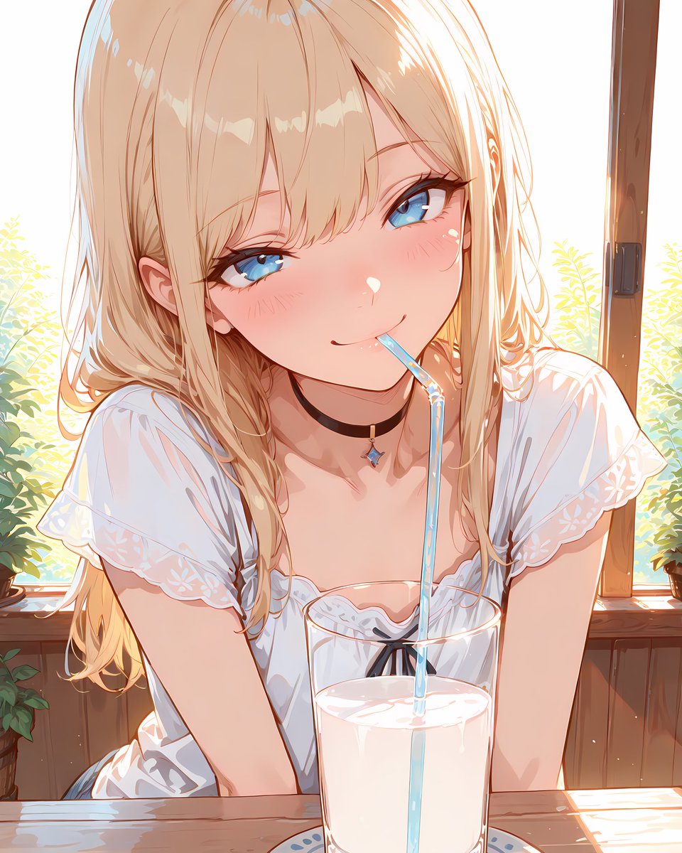 ARIonEEC's tweet photo. 「暑いから休憩しましょ♡」
“Let’s take a break, it’s too hot! ♡☀️🥛”

#アリの記録室 #AIイラスト #AIart https://t.co/uswaav3nmn