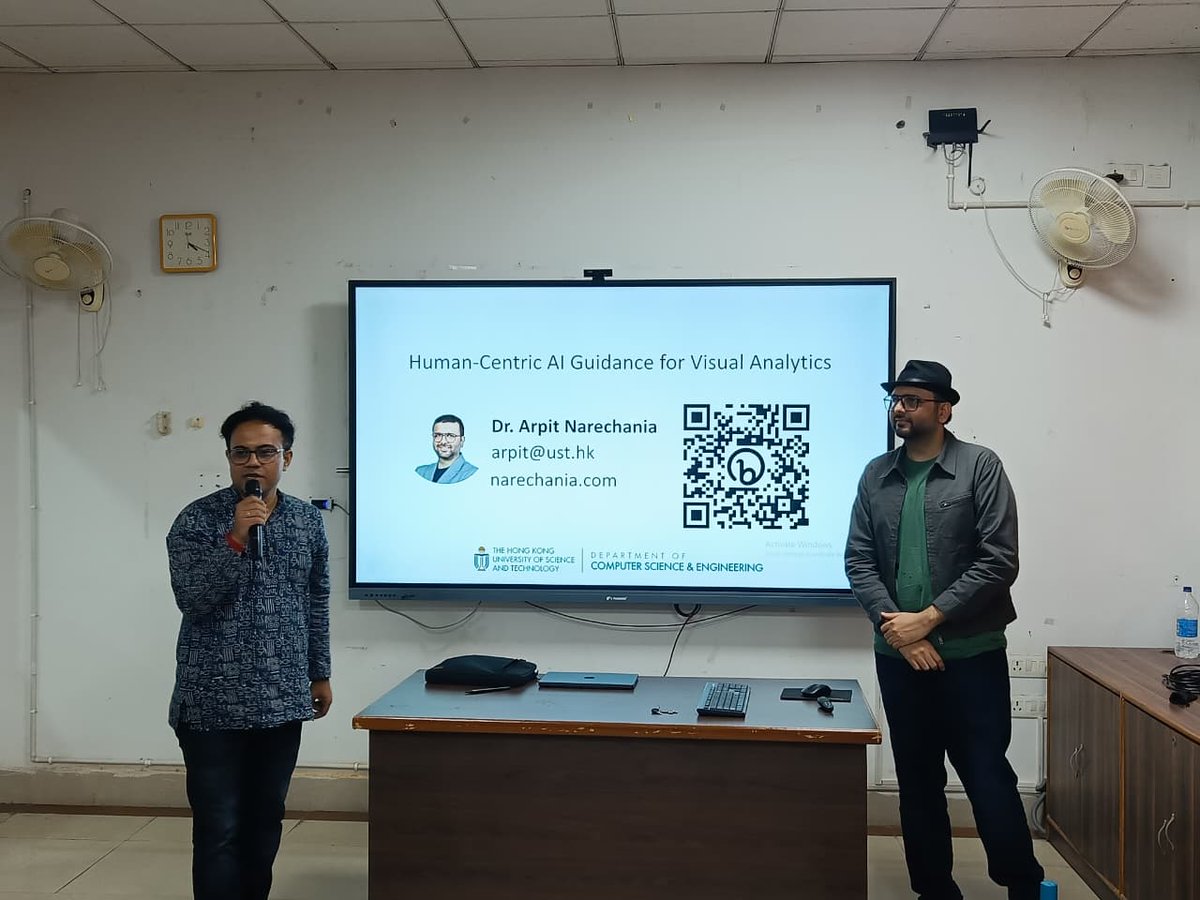 cse_iitism's tweet image. On 22 Aug 2025, CSE Dept, IIT (ISM) hosted an Expert Talk on “Human-Centric AI Guidance for Visual Analytics” by Dr. Arpit Narechania (Asst. Prof., HKUST). From DataVisards & Lumos to Human–AI collaboration, the session offered powerful insights into the future of AI. #AI