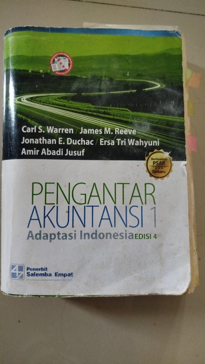 aflistahere's tweet photo. WTS! buku Semester 1 S-1 Manajemen
- PAI (Prof. H. Mohammad Daud Ali. S. H.) 
- Pengantar Akuntansi 1 (Carl S. Warren) 
- Pengantar Manajemen (Robbins/Coulter) 

Masing² buku ak jual 30k ajahh ya gusy🤩 https://t.co/6Qeforrb2S