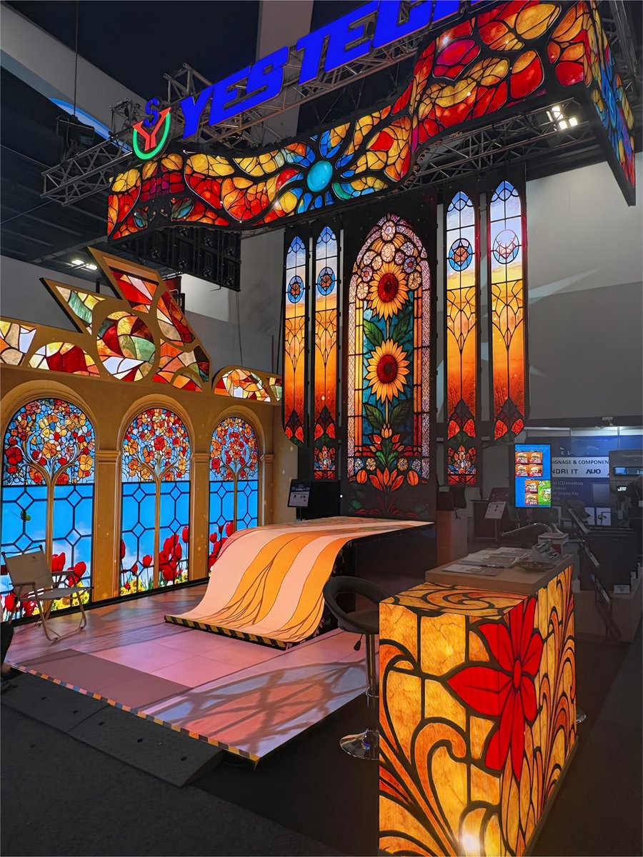 YESTECH_LED's tweet image. Final day at #IntegrateExpo2025!
From a seaside stroll under shimmering waves to the glow of cathedral stained glass, our booth reimagined what LED can do.
From main displays to ceilings, floor tiles, and shapes.
#YESTECH #IntegrateExpo