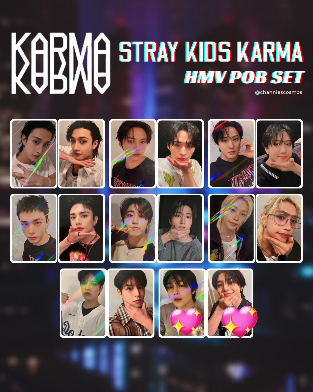 straykids KARMA HMV ラキドロB トレカ コンプセット ×3組 StrayKids KARMA HMV ラキドロB 特典B コンプ 3セット stray