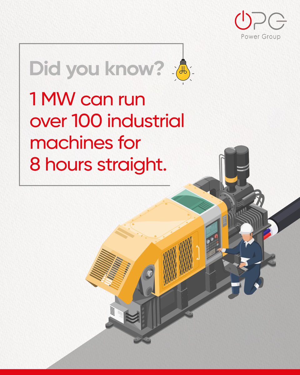 You don’t always see the power behind performance. 
At OPG, we generate 414 MW of energy every day, enough to power tens of thousands of industrial machines. That’s not just a statistic; it’s our daily contribution to India’s manufacturing might.

#opgpower #opggroup #didyouknow