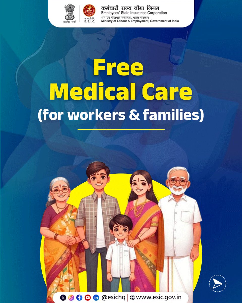 esichq's tweet photo. What Do Employees Gain from SPREE 2025?
#SPREE2025 #ESICIndia #EmployeeBenefits #SocialSecurity #ESIScheme #RegisterNow #WorkersWelfare #ESIAct1948 https://t.co/bHP3R0op1P