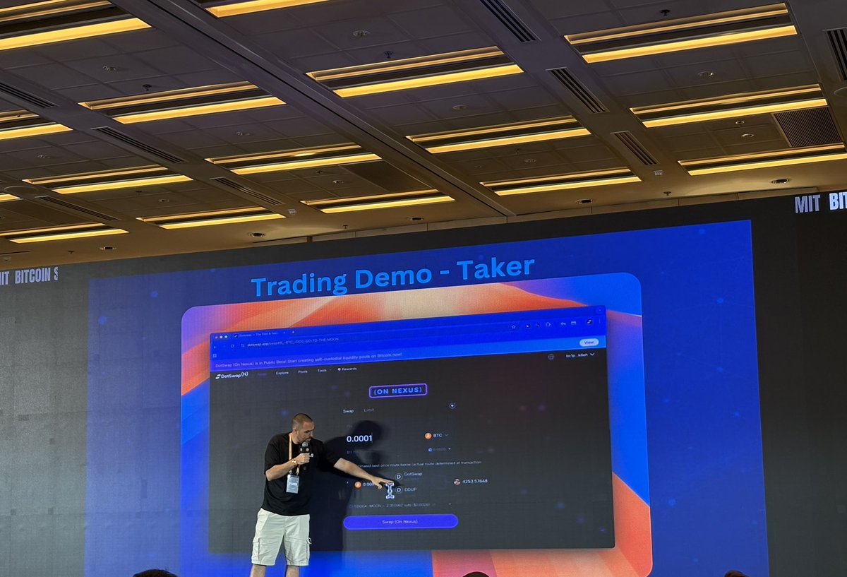 swap_on_nexus's tweet photo. Nexus on DotSwap #BitcoinSummit 
@jonnyhimalaya https://t.co/sf1M4i8sbI