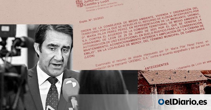 Quiñones, el que "tiene la mala costumbre de comer", no solo come, también se ocupa de otros asuntillos de la familia.
El consejero de Medio Ambiente de Castilla y León legalizó una vivienda en un parque natural al empresario que contrató a su hijo, porque favor con favor se paga